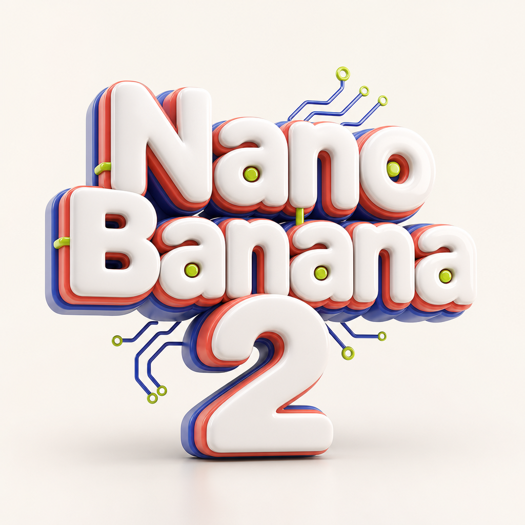 Nano Banana 2 立体字模型图