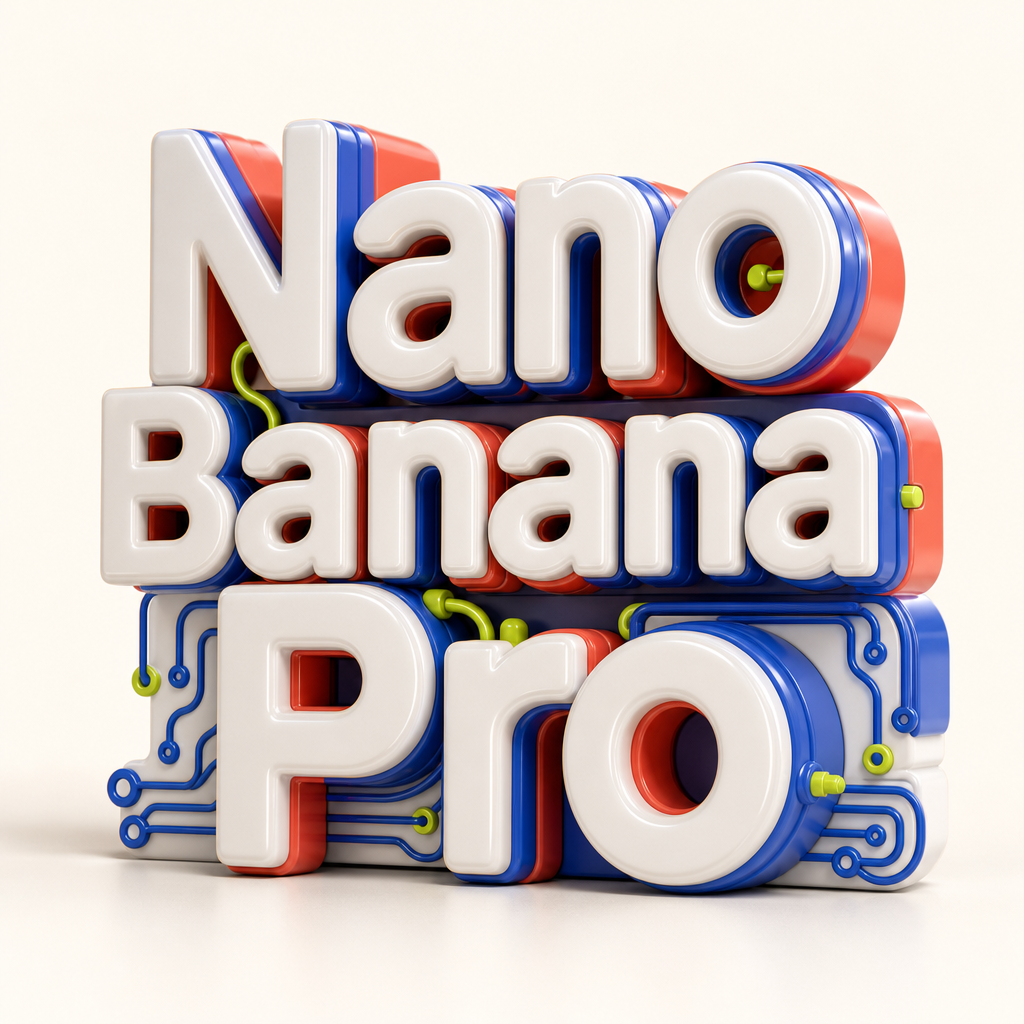 Nano Banana Pro 立体字模型图